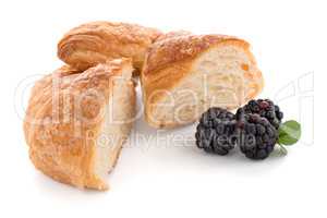 Croissant and blackberries