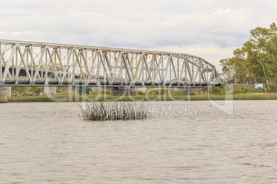 Santa Lucia Bridge in the Boundaries of Montevideo, Uruguay