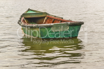 Old Fishing Boat at Santa Lucia River in Montevideo