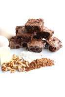 cocoa brownies and ingredients