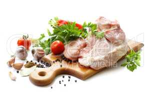 raw meat and spices