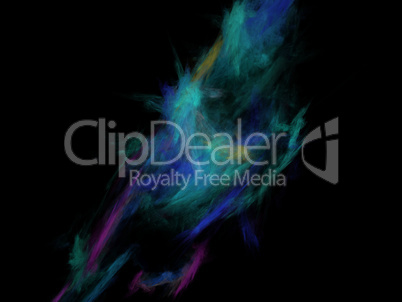 image of one Digital Fractal on Black Color