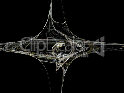 image of one Digital Fractal on Black Color