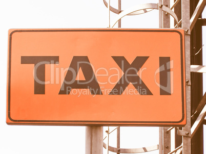 Taxi sign vintage