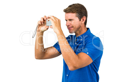 Man photographing with camera