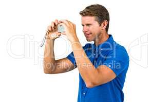 Man photographing with camera