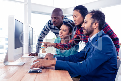 Young business people discussing in meeting