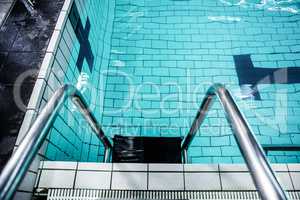 Water moving in the swimming pool