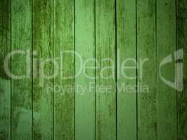 Ausgewaschene grüne Holzbretter