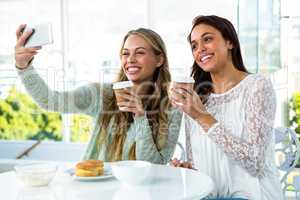 two girls take a selfie