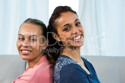 Friends smiling at camera