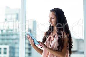 Smart woman using tablet