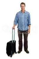 Cheerful man with luggage