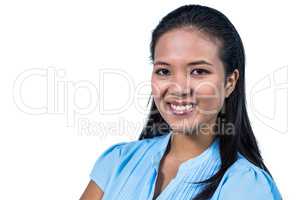 Smiling businesswoman posing for camera