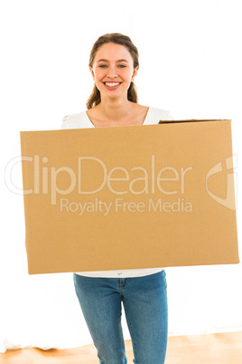 girl holding a box
