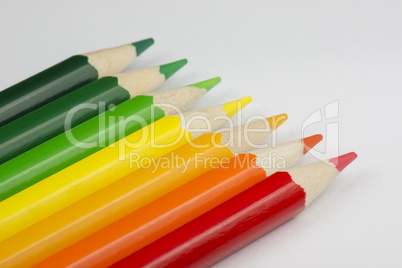 Conceptual crayons as energy label colors.