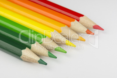 Conceptual crayons as energy label colors.