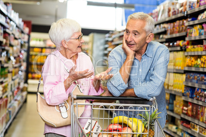 Senior couple shopping together