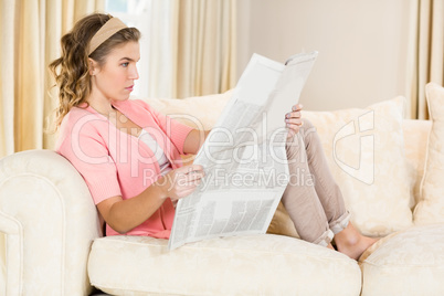 Woman sitting on the couch