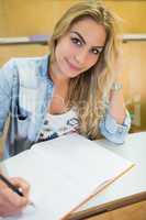 Smiling student looking at camera