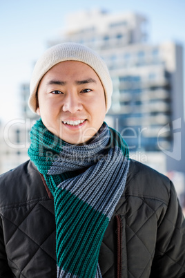 Portrait of a man in warm clothing