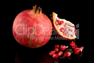 Ripe pomegranate fruit