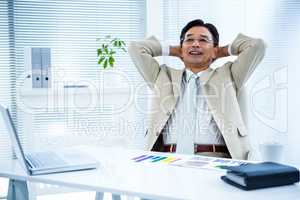 Portrait of smiling asian businessman