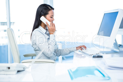 Businesswoman having phone call