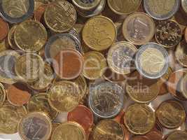 Euro coins background