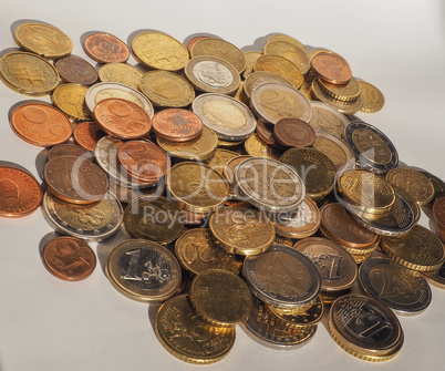 Euro coins background