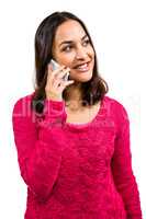 Pretty young woman talking on mobile phone