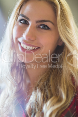 Smiling female student during class