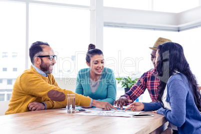 Business team discussing at creative office