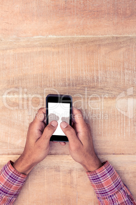 Directly above shot of person texting