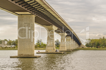 Bridge over Santa Lucia River in Montevideo Uruguay