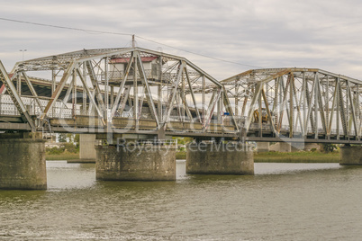 Bridge over Santa Lucia River in Montevideo Uruguay