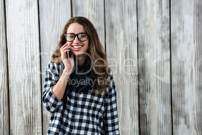 Girl calling someone