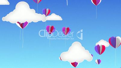 Swinging Hearts Background Animation for Valentines Day and Wedding.