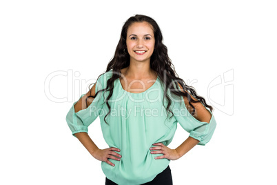 Smiling woman posing for camera