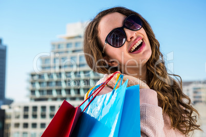 Young girl  doing shopping