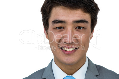 Smiling asian businessman