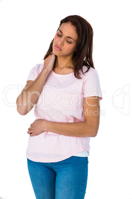 Girl having a stomach pain