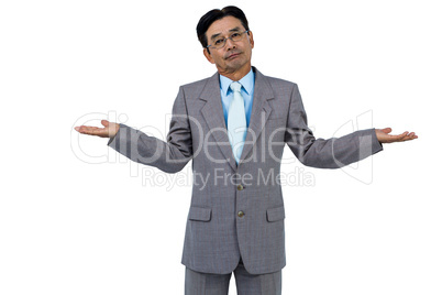 Businessman doing hand gesture