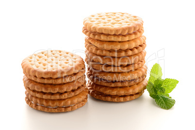 Sandwich biscuits with vanilla filling