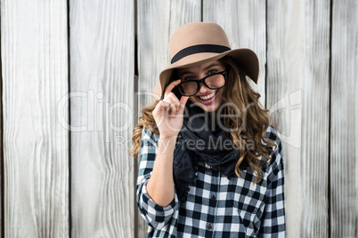 Girl wearing a hat