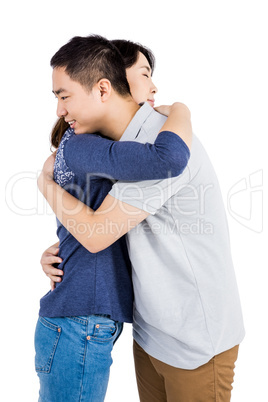 Couple hugging each other