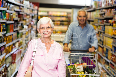 Happy senior woman smiling at camera