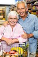 Senior couple shopping together