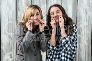 Mother and daughter having fun