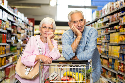 Senior couple shopping together